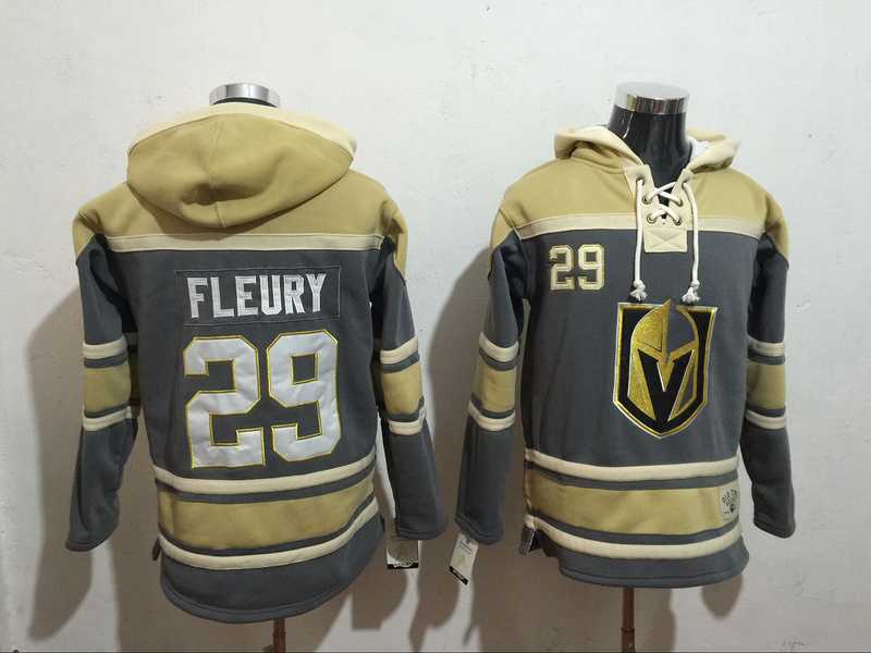 Vegas Golden Knights #29 Marc-Andre Fleury Gray & Cream All Stitched Hooded Sweatshirt,We sell and wholesale Vegas Golden Knights #29 Marc-Andre Fleury Gray & Cream All Stitched Hooded Sweatshirt on line form chian!